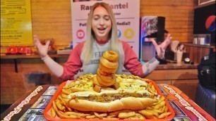 'The 3 Foot Long Hot Dog Platter Challenge | As Seen on Man V. Food'