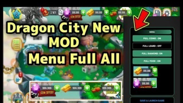 'Hướng dẫn Hack Dragon City Mới Nhất - Menu Full Gold, Diamond, Food   Cực Dễ'