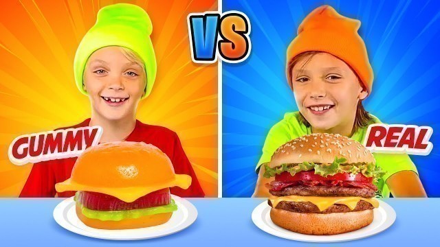 'Gummy vs. Real Food Challenge with Mike and Alex...'