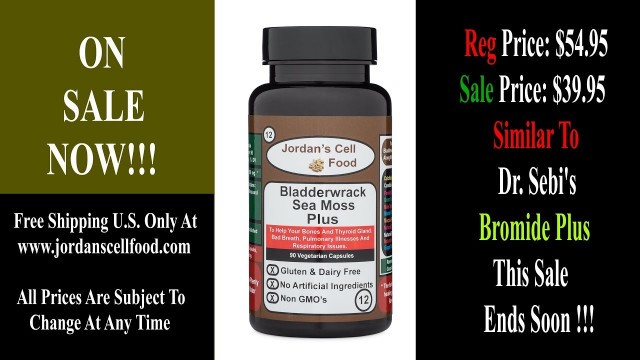 'Bladderwrack Sea Moss Plus (Similar to Dr. Sebi’s Bromide) Qty: 90 Capsules 100% Natural'