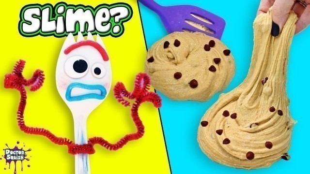 'SLIME Baking With Forky! Chocolate Chip Cookie Slime!'