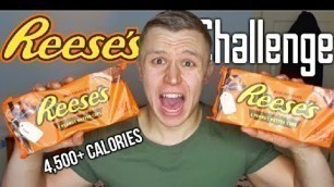 'GIANT REESE\'S PEANUT BUTTER CUP CHALLENGE | MAN VS FOOD | 4,500 CALORIE CHEAT MEAL'