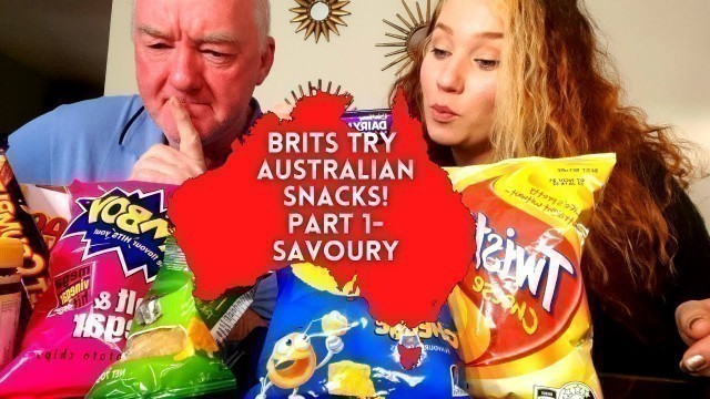 'BRITS TRY AUSTRALIAN SNACKS savoury snack review part 1. tasting Australian food for the first time'