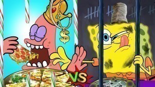 'Rich Jail vs Broke Jail Food | MUKBANG ANIMATION | SPONGEBOB ANIMATION | SLIME CAT'