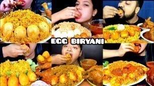 'ASMR EATING SPICY EGG BIRIYANI WITH MUTTON CURRY, CHICKEN CURRY | INDIAN FOOD MUKBANG |Foodie India|'