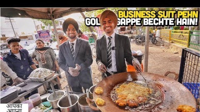 '22 Year Old Smart Sardars selling Golgappe, Aloo Tikki Chaat Street Food'