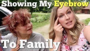 'SHOWING  MY SHAVED EYEBROW TO FAMILY + TRYING INDIAN FOOD