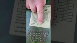 'Russian soldiers are provided with expired food rations, Prisoner of war POW English Subtitles'