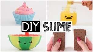 'MAKING 4 AMAZING DIY SLIMES - Four EASY Slime Recipes!'