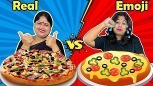 'Emoji Vs Real Food Challenge | Emoji Food Eating Competition | Food Challenge'