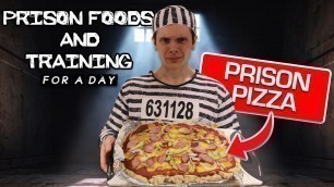 'Only Eating Prison Foods For A Day + Charles Bronson Workout | RAMEN PIZZA CRUST!?'