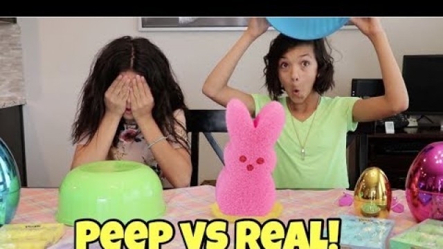 'PEEP VS REAL FOOD | EASTER GAMES'