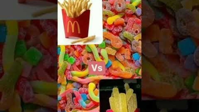 'Real vs gummy food  