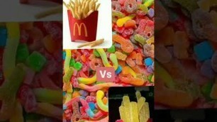 'Real vs gummy food  