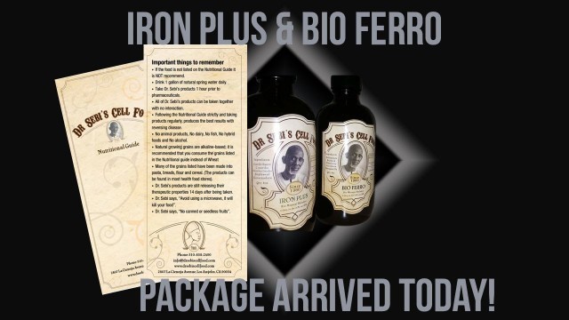 'Cell food Bio Minerals. \"Dr. Sebi\'s Ferro and Iron Plus (Package arrided) - Day 1'