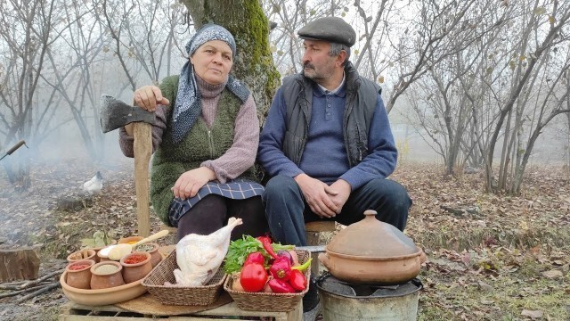 'Kənd Çolpasından  Toyuq Sousu, Outdoor Cooking Channel, Country Life Vlog'