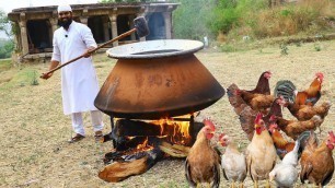 'Country Chicken Haleem Recipe || First Time Cooked Hyderabadi Country Chicken Haleem Recipe'