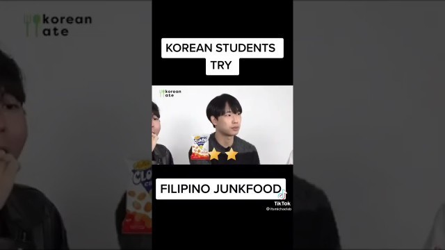 'korean students try filipino junkfood.'