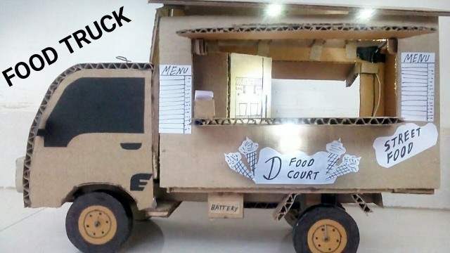 'Amazing FOOD COURT TRUCK MADE UP OF CARDBOARD/the D workshop'