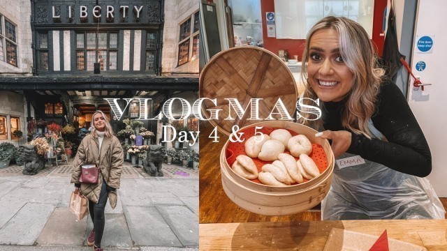 'SO MUCH AMAZING FOOD! BAKING BIRTHDAY COOKIES & FESTIVE DAY IN LONDON! | VLOGMAS EmmasRectangle'
