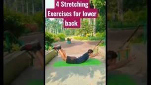 '4 Stretching Exercises for Lower Back l Lower Back Stretches l #shorts l #physicalfitnesswithmanoj'