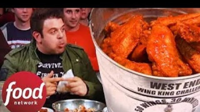 'Brutal Wing King Challenge Makes Adam Struggle Real Hard | Man v Food'