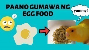 'PAANO GUMAWA NG EGG FOOD PARA SA IBON - Easy Way To Make Eggfood For Birds'