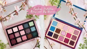 'Creating CUSTOM Eyeshadow Palettes Inspired By Hanami! | Natasha Denona + Clionadh Cosmetics'