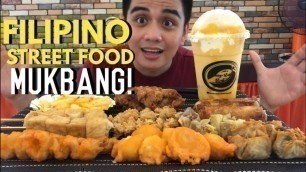 'FILIPINO STREET FOOD MUKBANG | Turon, Kwek-kwek, Isaw, Mango Float, siomai, Fries, Chicken skin'