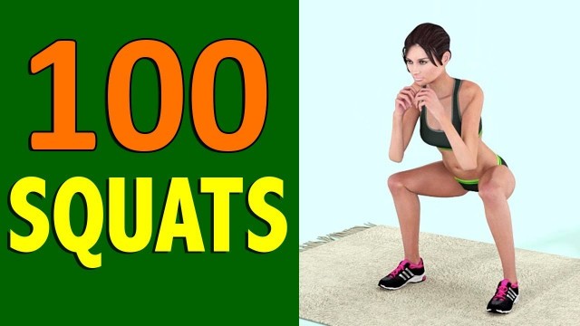 '100 Squats Challenge [Round Butt + Burn Fat + Toned Legs] - How Many Squats Can You Do?'