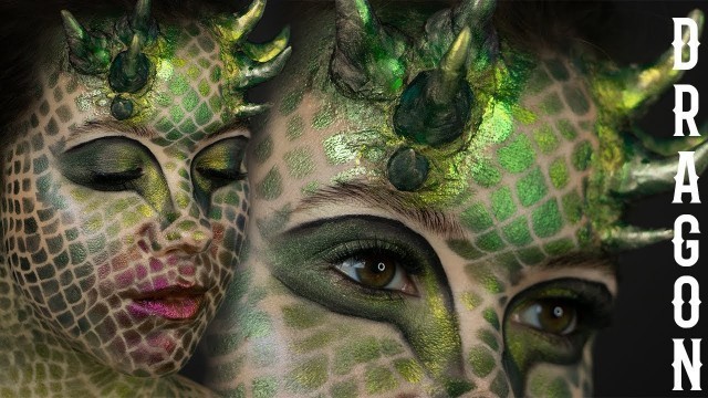 'Halloween Makeup Dragon Featuring Clionadh Cosmetics Jewelled Multichromes'