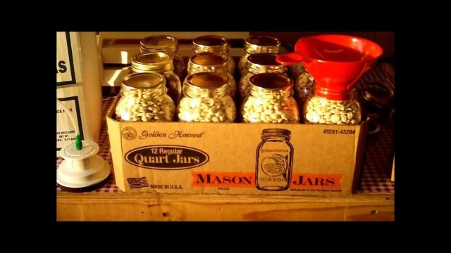 'Food Storage: Baby Lima Beans, in Mason Jars'
