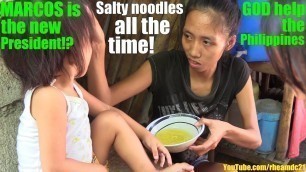 'A Filipino Family Who Eats Junk Food Noodles all the Time. Another MARCOS and DUTERTE in POWER?'