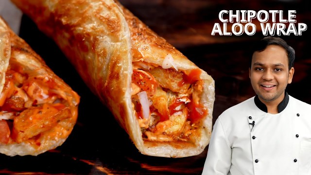 'CRUNCHY ALOO WRAP - Chipotle Potato Roll / Work From Home Recipes - CookingShooking'