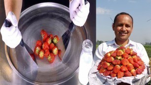 'ASMR | Strawberry Ice Cream Rolls By Mubashir Saddique | Village Food Secrets'