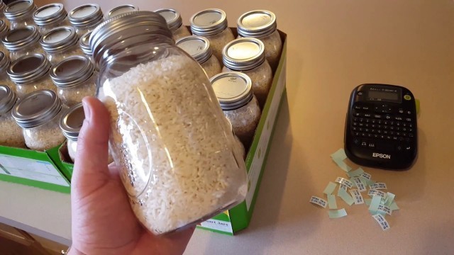 'Storing Rice in Mason Jars with Vacuum Sealing'