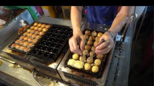 'TAKOYAKI/Octopus Dumplings:BANGKOK  STREET FOOD'
