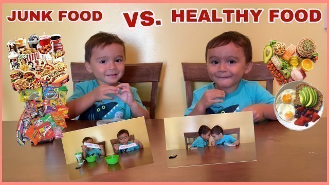 'JUNK FOOD VS. HEALTHY FOOD WITH THE TWINS | ANG CUTE NG KAMBAL | FILIPINO AMERICAN TWINS'