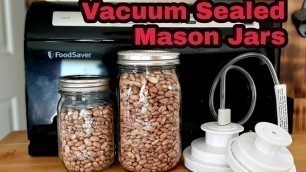 'Food Storage | How to vacuum seal mason jars with Food Saver attachment'