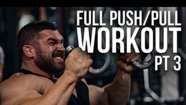 'Pt3 Full Workout w/ 212 Mr Olympia Derek Lunsford Hypertrophy Coach Joe Bennett - back, chest, Delts'