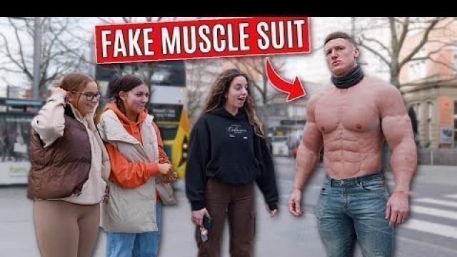 'Fake muscle suit prank in public ft. Joe Fazer'