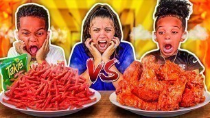 'SPICY VS EXTREME SPICY FOOD CHALLENGE WITH THE PRINCE FAMILY!!'