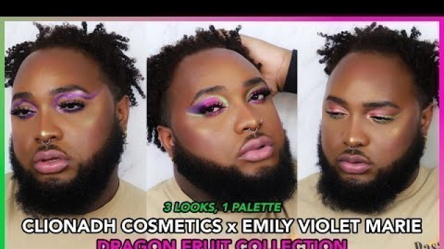 '3 LOOKS, 1 PALETTE: CLIONADH COSMETICS x EMILY VIOLET MARIE DRAGON FRUIT COLLECTION'