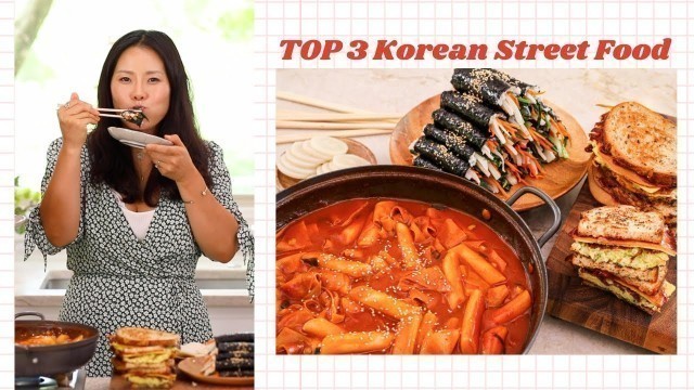 'My Top 3 Korean Street Food Recipes Tteokbokki, Kimbap and Korean Street Toast ALL VEGAN'