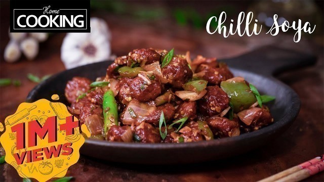 'Chilli Soya Recipe | Soya Chunks Recipes | Veg Starters  | Soya Recipes'