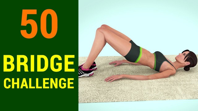 '50 Bridge Challenge [Effective Butt Workout At Home]'