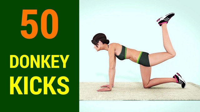 '50 Donkey Kicks Challenge [Toned and Firm Butt]'