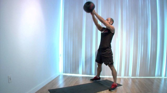 'Medicine Ball Squat Swings: Full Body Exercise-Legs, Arms, Core, Butt'