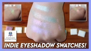 'MY FIRST CLIONADH COSMETICS HAUL! | Overhead Live Swatches of Indie Eyeshadows'