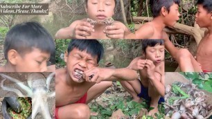'Unique Tube Survival - Eating Delicious In Jungle - Cooking  Octopus For Food #05'